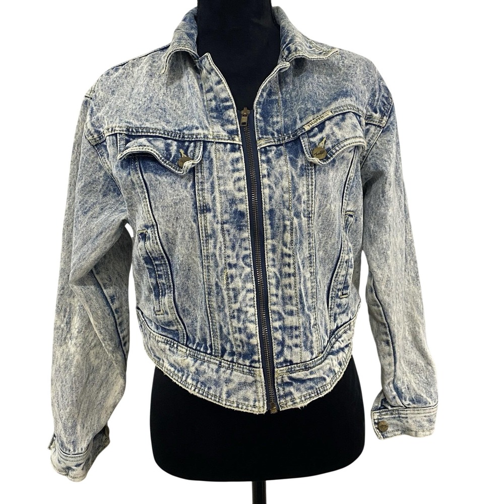 Vintage Acid Washed‎ Traffic Jean Jacket, 80s
